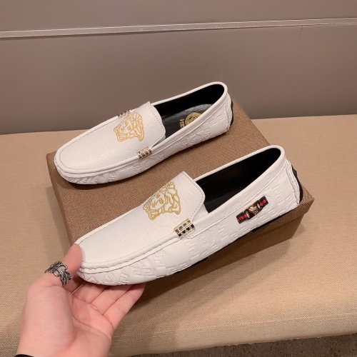 Cheap Versace Leather Shoes For Men #1207868 Replica Wholesale [$68.00 USD] [ITEM#1207868] on Replica Versace Leather Shoes