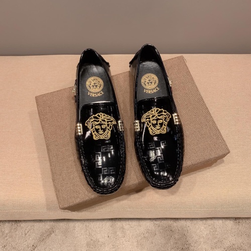 Cheap Versace Leather Shoes For Men #1207869 Replica Wholesale [$68.00 USD] [ITEM#1207869] on Replica Versace Leather Shoes