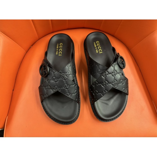 Cheap Gucci Slippers For Men #1208149 Replica Wholesale [$56.00 USD] [ITEM#1208149] on Replica Gucci Slippers