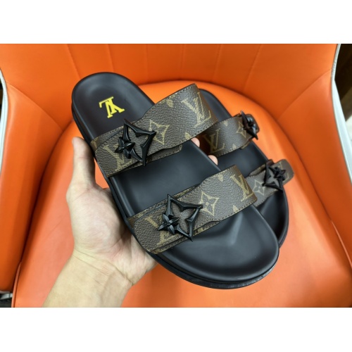 Cheap Louis Vuitton Slippers For Men #1208171 Replica Wholesale [$56.00 USD] [ITEM#1208171] on Replica Louis Vuitton Slippers