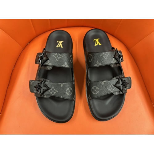 Cheap Louis Vuitton Slippers For Men #1208174 Replica Wholesale [$56.00 USD] [ITEM#1208174] on Replica Louis Vuitton Slippers