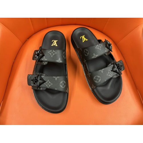 Cheap Louis Vuitton Slippers For Men #1208174 Replica Wholesale [$56.00 USD] [ITEM#1208174] on Replica Louis Vuitton Slippers