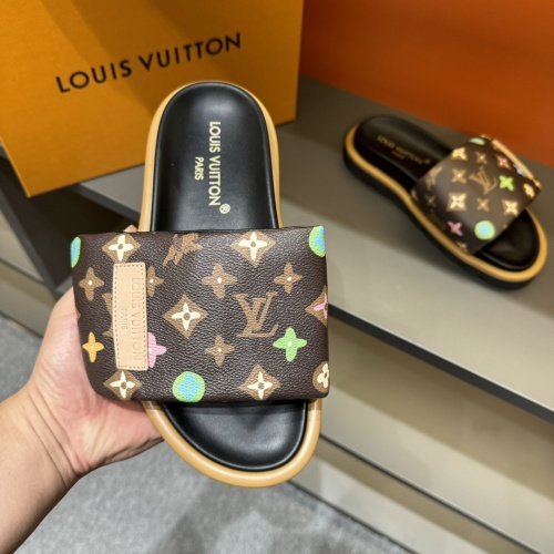 Cheap Louis Vuitton Slippers For Men #1208201 Replica Wholesale [$56.00 USD] [ITEM#1208201] on Replica Louis Vuitton Slippers