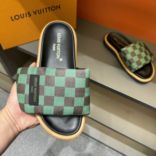 Cheap Louis Vuitton Slippers For Men #1208206 Replica Wholesale [$56.00 USD] [ITEM#1208206] on Replica Louis Vuitton Slippers