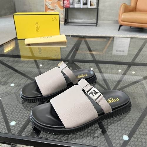 Cheap Fendi Slippers For Men #1208601 Replica Wholesale [$64.00 USD] [ITEM#1208601] on Replica Fendi Slippers