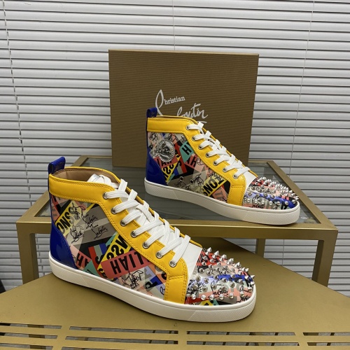 Cheap Christian Louboutin High Top Shoes For Men #1208767 Replica Wholesale [$96.00 USD] [ITEM#1208767] on Replica Christian Louboutin High Top Shoes