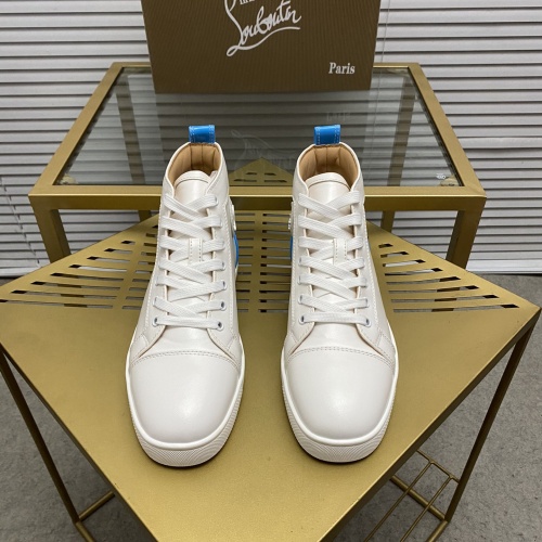 Cheap Christian Louboutin High Top Shoes For Men #1208771 Replica Wholesale [$92.00 USD] [ITEM#1208771] on Replica Christian Louboutin High Top Shoes