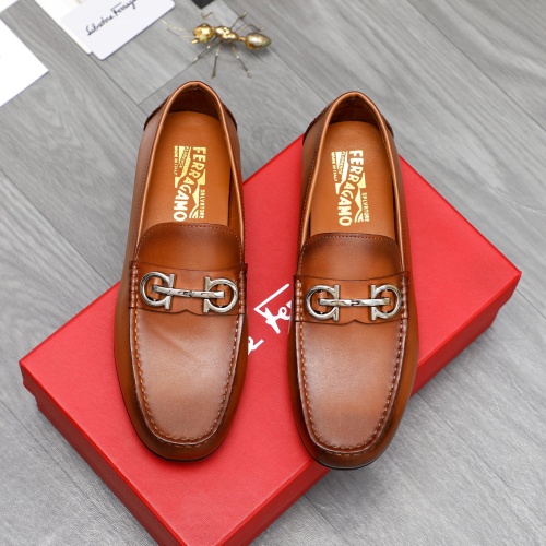 Cheap Salvatore Ferragamo Leather Shoes For Men #1209295 Replica Wholesale [$68.00 USD] [ITEM#1209295] on Replica Salvatore Ferragamo Leather Shoes