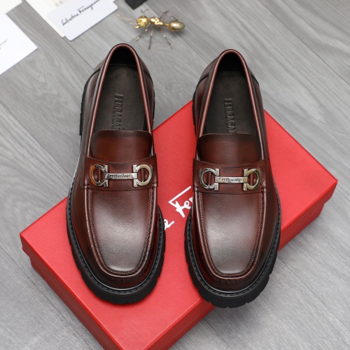 Cheap Salvatore Ferragamo Leather Shoes For Men #1209298 Replica Wholesale [$82.00 USD] [ITEM#1209298] on Replica Salvatore Ferragamo Leather Shoes