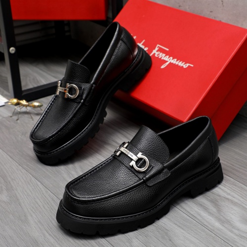 Cheap Salvatore Ferragamo Leather Shoes For Men #1209300 Replica Wholesale [$82.00 USD] [ITEM#1209300] on Replica Salvatore Ferragamo Leather Shoes