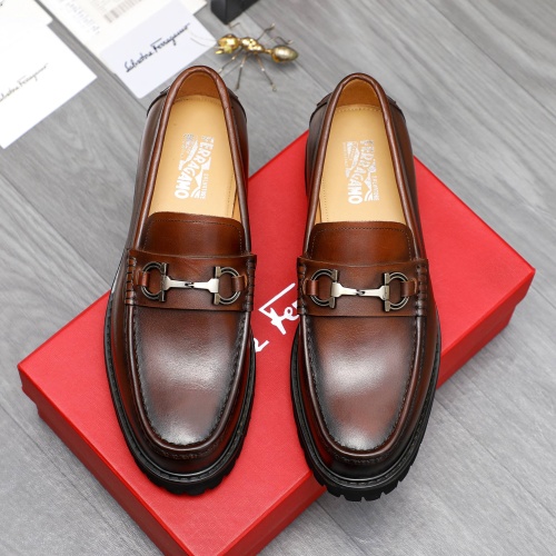 Cheap Salvatore Ferragamo Leather Shoes For Men #1209316 Replica Wholesale [$82.00 USD] [ITEM#1209316] on Replica Salvatore Ferragamo Leather Shoes