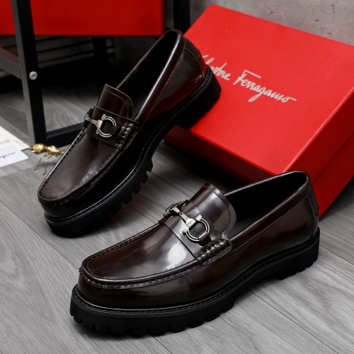 Cheap Salvatore Ferragamo Leather Shoes For Men #1209317 Replica Wholesale [$82.00 USD] [ITEM#1209317] on Replica Salvatore Ferragamo Leather Shoes