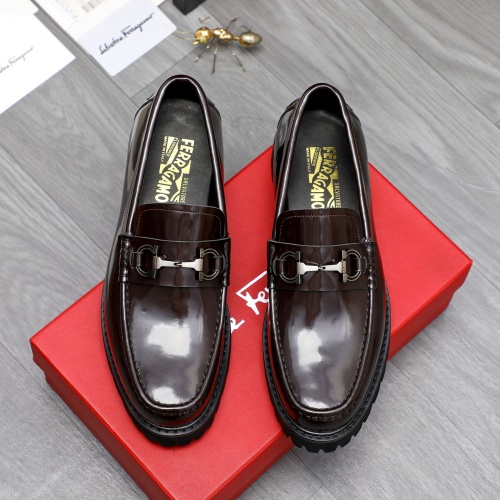 Cheap Salvatore Ferragamo Leather Shoes For Men #1209317 Replica Wholesale [$82.00 USD] [ITEM#1209317] on Replica Salvatore Ferragamo Leather Shoes