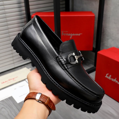 Cheap Salvatore Ferragamo Leather Shoes For Men #1209319 Replica Wholesale [$82.00 USD] [ITEM#1209319] on Replica Salvatore Ferragamo Leather Shoes