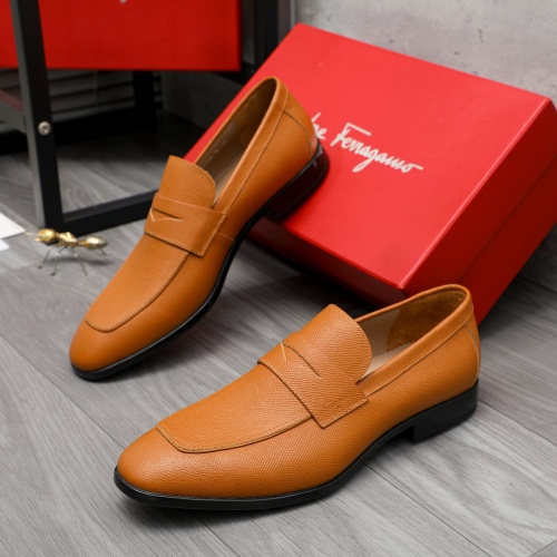 Cheap Salvatore Ferragamo Leather Shoes For Men #1209338 Replica Wholesale [$102.00 USD] [ITEM#1209338] on Replica Salvatore Ferragamo Leather Shoes