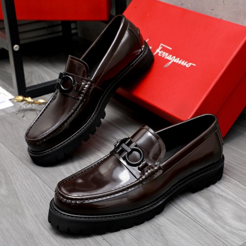 Cheap Salvatore Ferragamo Leather Shoes For Men #1209379 Replica Wholesale [$82.00 USD] [ITEM#1209379] on Replica Salvatore Ferragamo Leather Shoes