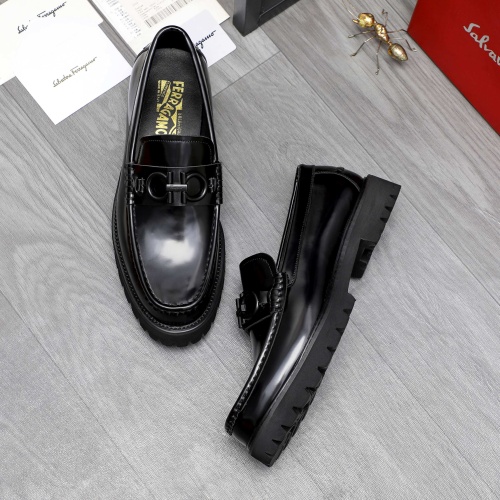 Cheap Salvatore Ferragamo Leather Shoes For Men #1209380 Replica Wholesale [$82.00 USD] [ITEM#1209380] on Replica Salvatore Ferragamo Leather Shoes