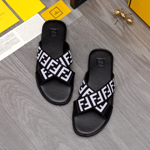 Cheap Fendi Slippers For Men #1209411 Replica Wholesale [$42.00 USD] [ITEM#1209411] on Replica Fendi Slippers