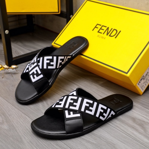 Cheap Fendi Slippers For Men #1209411 Replica Wholesale [$42.00 USD] [ITEM#1209411] on Replica Fendi Slippers