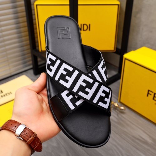 Cheap Fendi Slippers For Men #1209411 Replica Wholesale [$42.00 USD] [ITEM#1209411] on Replica Fendi Slippers