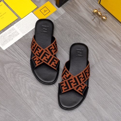 Cheap Fendi Slippers For Men #1209412 Replica Wholesale [$42.00 USD] [ITEM#1209412] on Replica Fendi Slippers