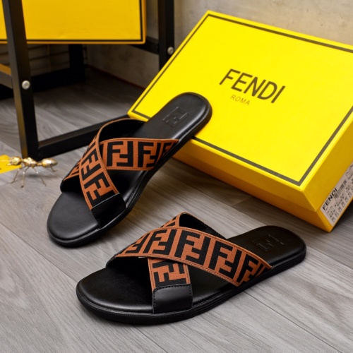 Cheap Fendi Slippers For Men #1209412 Replica Wholesale [$42.00 USD] [ITEM#1209412] on Replica Fendi Slippers