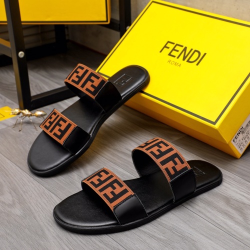 Cheap Fendi Slippers For Men #1209414 Replica Wholesale [$42.00 USD] [ITEM#1209414] on Replica Fendi Slippers