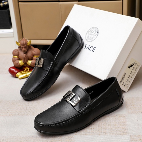 Cheap Versace Leather Shoes For Men #1209496 Replica Wholesale [$68.00 USD] [ITEM#1209496] on Replica Versace Leather Shoes