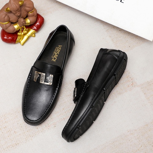 Cheap Versace Leather Shoes For Men #1209496 Replica Wholesale [$68.00 USD] [ITEM#1209496] on Replica Versace Leather Shoes