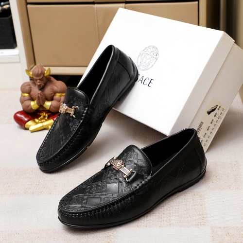 Cheap Versace Leather Shoes For Men #1209497 Replica Wholesale [$68.00 USD] [ITEM#1209497] on Replica Versace Leather Shoes