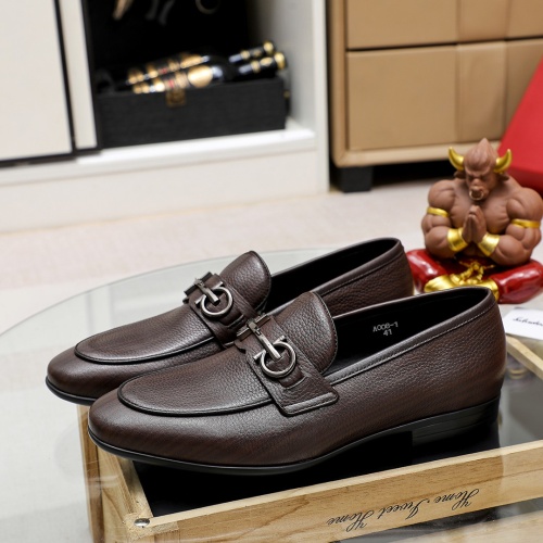 Cheap Salvatore Ferragamo Leather Shoes For Men #1209499 Replica Wholesale [$80.00 USD] [ITEM#1209499] on Replica Salvatore Ferragamo Leather Shoes