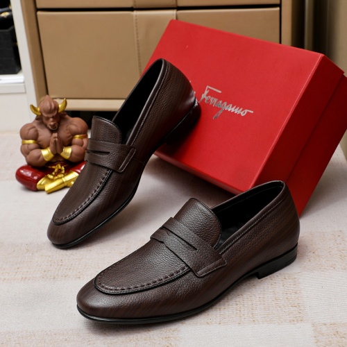 Cheap Salvatore Ferragamo Leather Shoes For Men #1209508 Replica Wholesale [$80.00 USD] [ITEM#1209508] on Replica Salvatore Ferragamo Leather Shoes