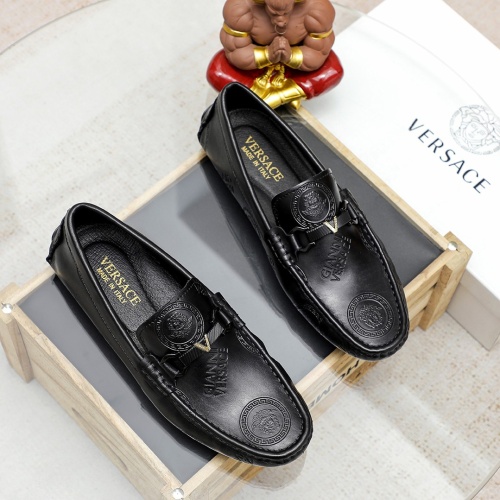 Cheap Versace Leather Shoes For Men #1209521 Replica Wholesale [$72.00 USD] [ITEM#1209521] on Replica Versace Leather Shoes