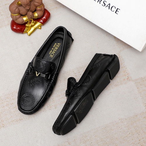 Cheap Versace Leather Shoes For Men #1209521 Replica Wholesale [$72.00 USD] [ITEM#1209521] on Replica Versace Leather Shoes