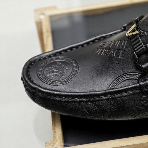 Cheap Versace Leather Shoes For Men #1209521 Replica Wholesale [$72.00 USD] [ITEM#1209521] on Replica Versace Leather Shoes