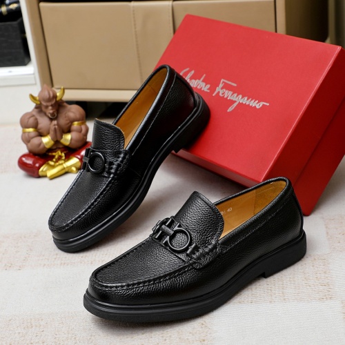 Cheap Salvatore Ferragamo Leather Shoes For Men #1209531 Replica Wholesale [$85.00 USD] [ITEM#1209531] on Replica Salvatore Ferragamo Leather Shoes