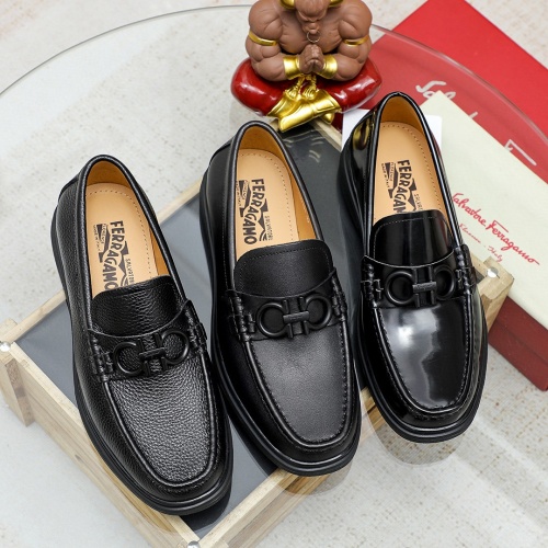 Cheap Salvatore Ferragamo Leather Shoes For Men #1209533 Replica Wholesale [$85.00 USD] [ITEM#1209533] on Replica Salvatore Ferragamo Leather Shoes