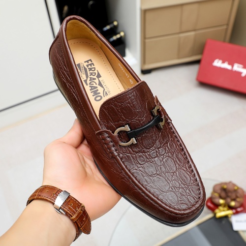 Cheap Salvatore Ferragamo Leather Shoes For Men #1209563 Replica Wholesale [$85.00 USD] [ITEM#1209563] on Replica Salvatore Ferragamo Leather Shoes