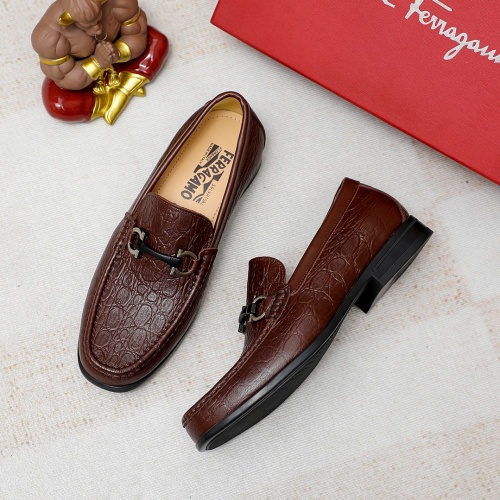 Cheap Salvatore Ferragamo Leather Shoes For Men #1209563 Replica Wholesale [$85.00 USD] [ITEM#1209563] on Replica Salvatore Ferragamo Leather Shoes