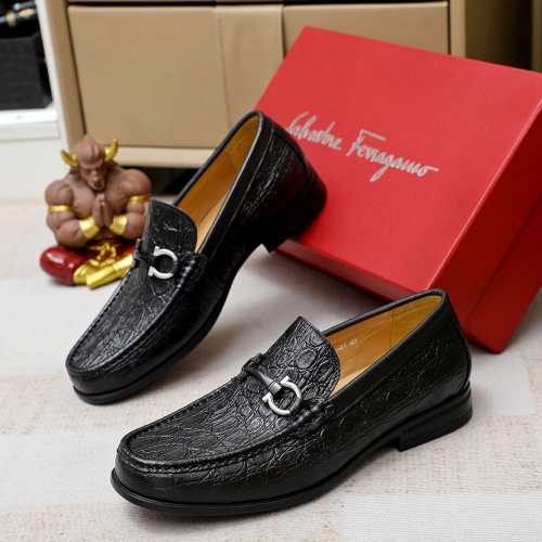 Cheap Salvatore Ferragamo Leather Shoes For Men #1209564 Replica Wholesale [$85.00 USD] [ITEM#1209564] on Replica Salvatore Ferragamo Leather Shoes