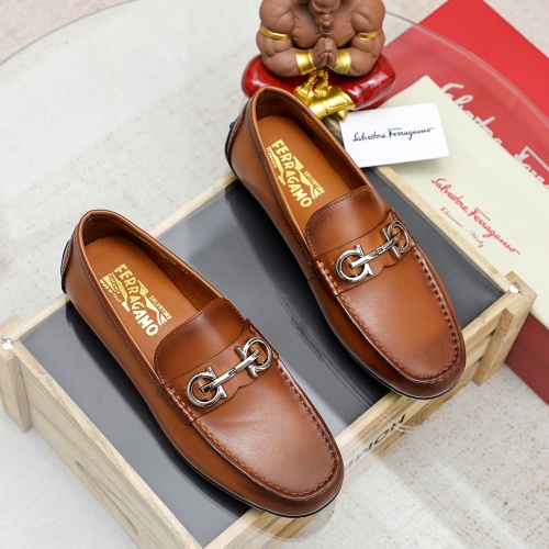 Cheap Salvatore Ferragamo Leather Shoes For Men #1209566 Replica Wholesale [$68.00 USD] [ITEM#1209566] on Replica Salvatore Ferragamo Leather Shoes