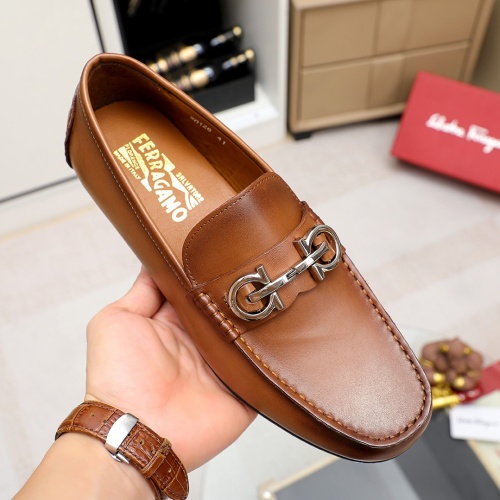 Cheap Salvatore Ferragamo Leather Shoes For Men #1209566 Replica Wholesale [$68.00 USD] [ITEM#1209566] on Replica Salvatore Ferragamo Leather Shoes