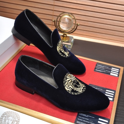 Cheap Versace Leather Shoes For Men #1209625 Replica Wholesale [$85.00 USD] [ITEM#1209625] on Replica Versace Leather Shoes