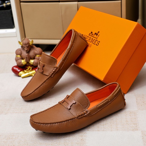 Cheap Hermes Leather Shoes For Men #1209632 Replica Wholesale [$72.00 USD] [ITEM#1209632] on Replica Hermes Leather Shoes