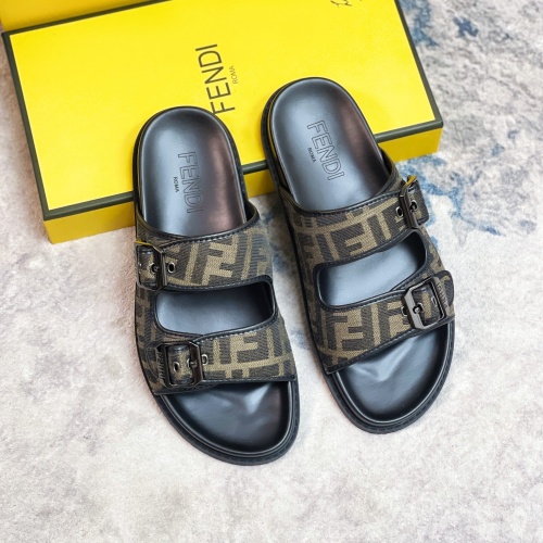 Cheap Fendi Slippers For Men #1209883 Replica Wholesale [$56.00 USD] [ITEM#1209883] on Replica Fendi Slippers