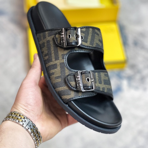 Cheap Fendi Slippers For Men #1209883 Replica Wholesale [$56.00 USD] [ITEM#1209883] on Replica Fendi Slippers