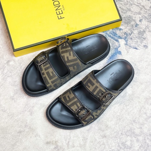 Cheap Fendi Slippers For Men #1209883 Replica Wholesale [$56.00 USD] [ITEM#1209883] on Replica Fendi Slippers