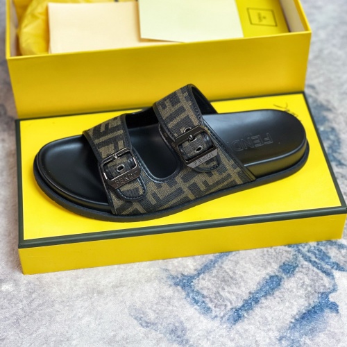 Cheap Fendi Slippers For Men #1209883 Replica Wholesale [$56.00 USD] [ITEM#1209883] on Replica Fendi Slippers