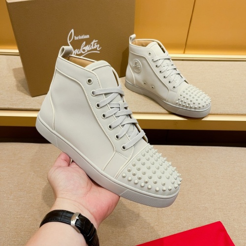 Cheap Christian Louboutin High Top Shoes For Men #1209933 Replica Wholesale [$85.00 USD] [ITEM#1209933] on Replica Christian Louboutin High Top Shoes