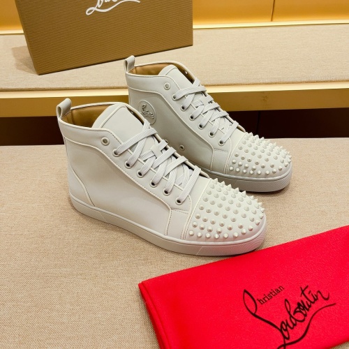 Cheap Christian Louboutin High Top Shoes For Men #1209933 Replica Wholesale [$85.00 USD] [ITEM#1209933] on Replica Christian Louboutin High Top Shoes